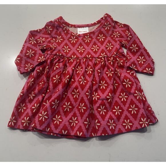 Hanna Andersson Colorful Dress Baby Size 0-3 Months Floral Print Pink Red - Picture 1 of 7